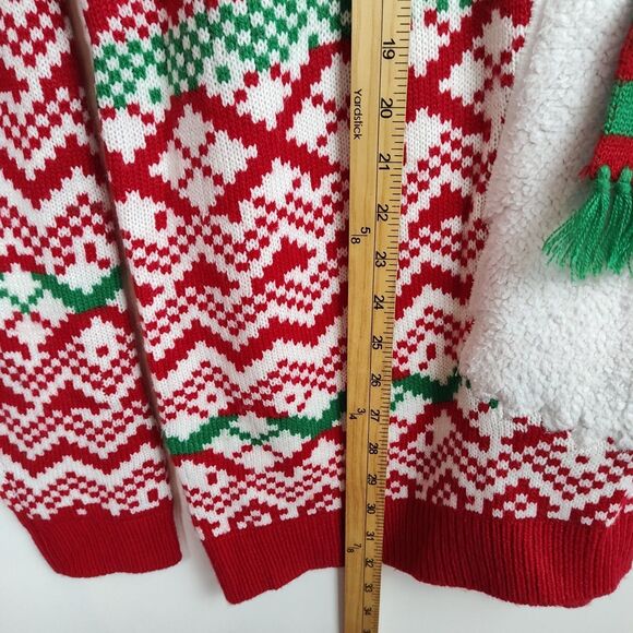 Jolly Sweaters Llama Christmas Sweater Men's XL Red & White Embroidered Pullover - Picture 5 of 8